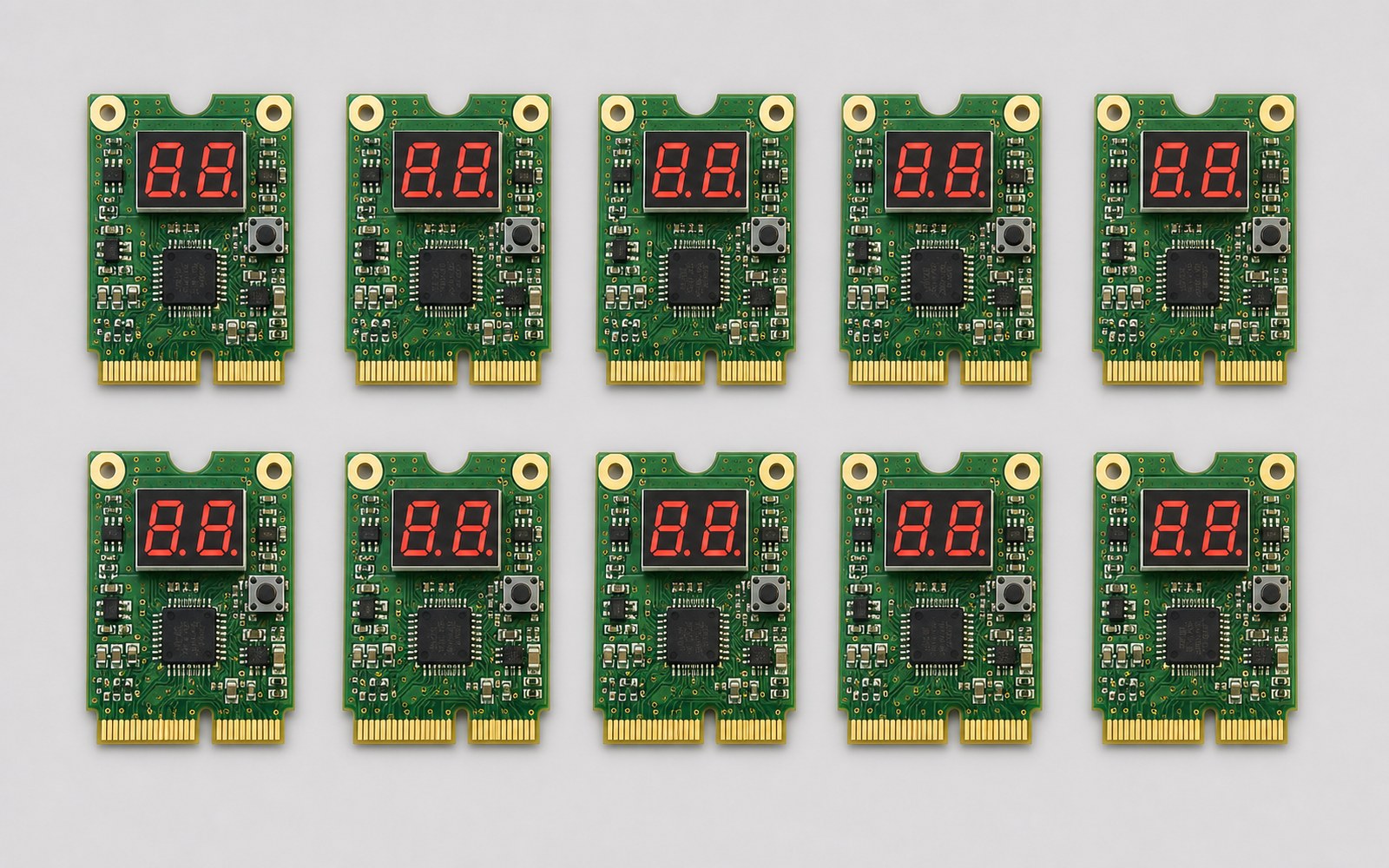 Диагностическая плата Mini PCI (3-значная), 10 шт